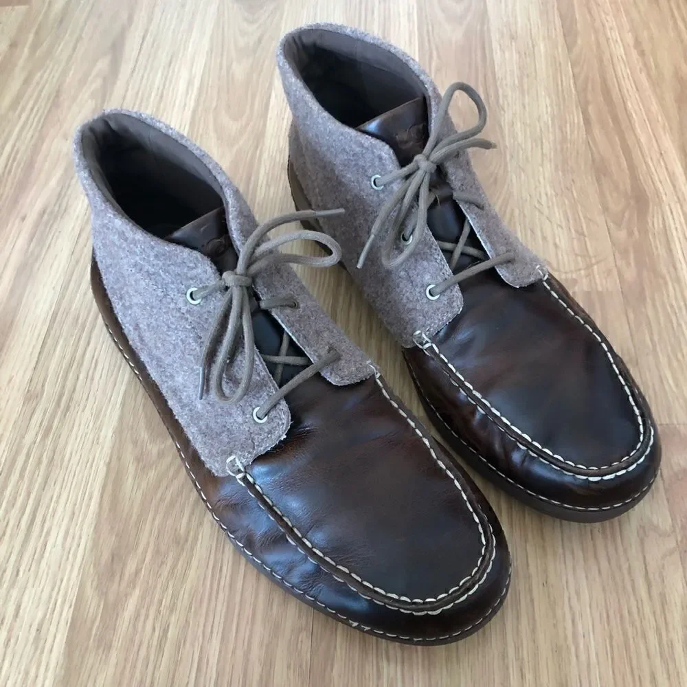UGG Australia KALDWELL Brown Leather Wool Chukka Boots 1003885 VIBRAM